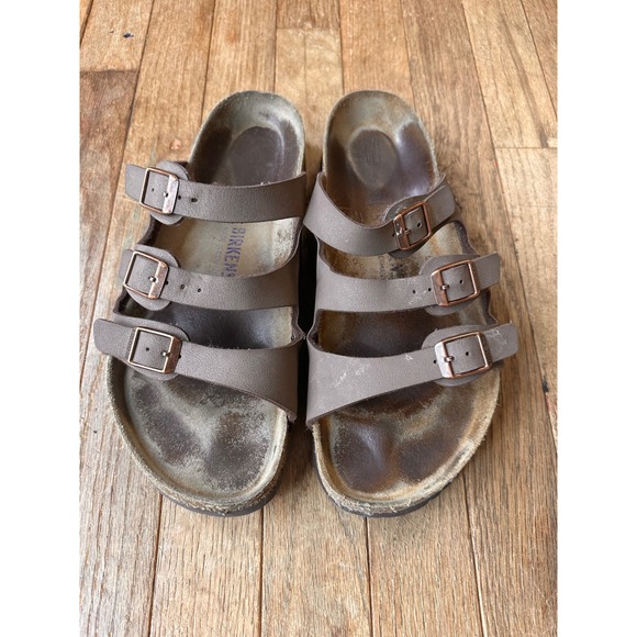 Birkenstock Shoes - Birkenstock Florida Sandals Womens EU 41 US 10 Triple Strap Mocha Brown Modern
